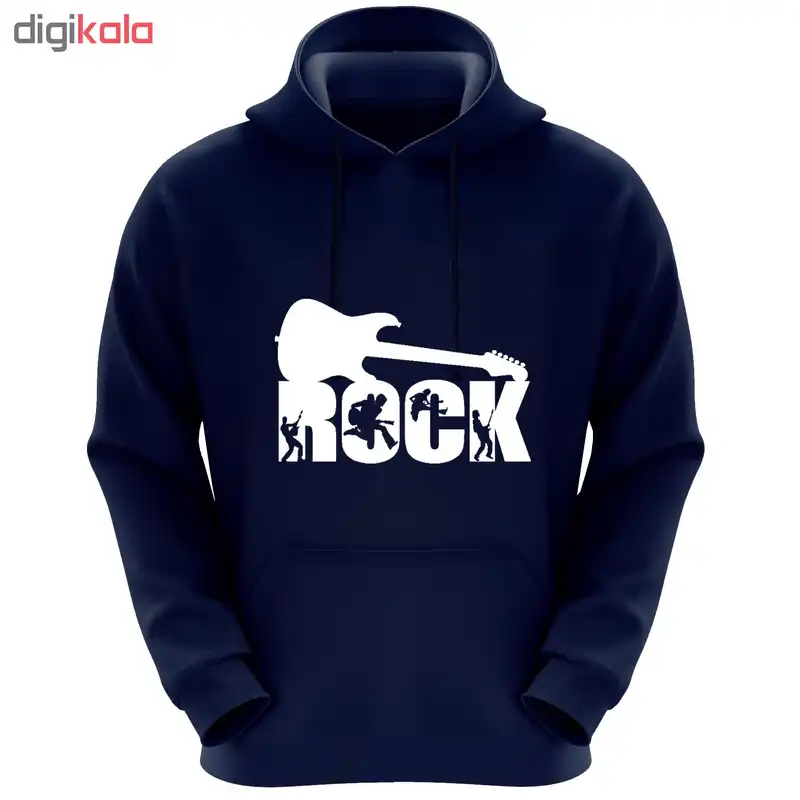هودی زنانه طرح rock کد R43 رنگ سرمه ای