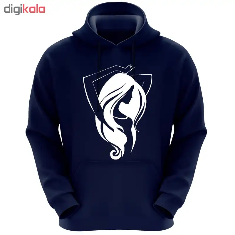 هودی زنانه طرح رخ کد R41 رنگ سرمه ای