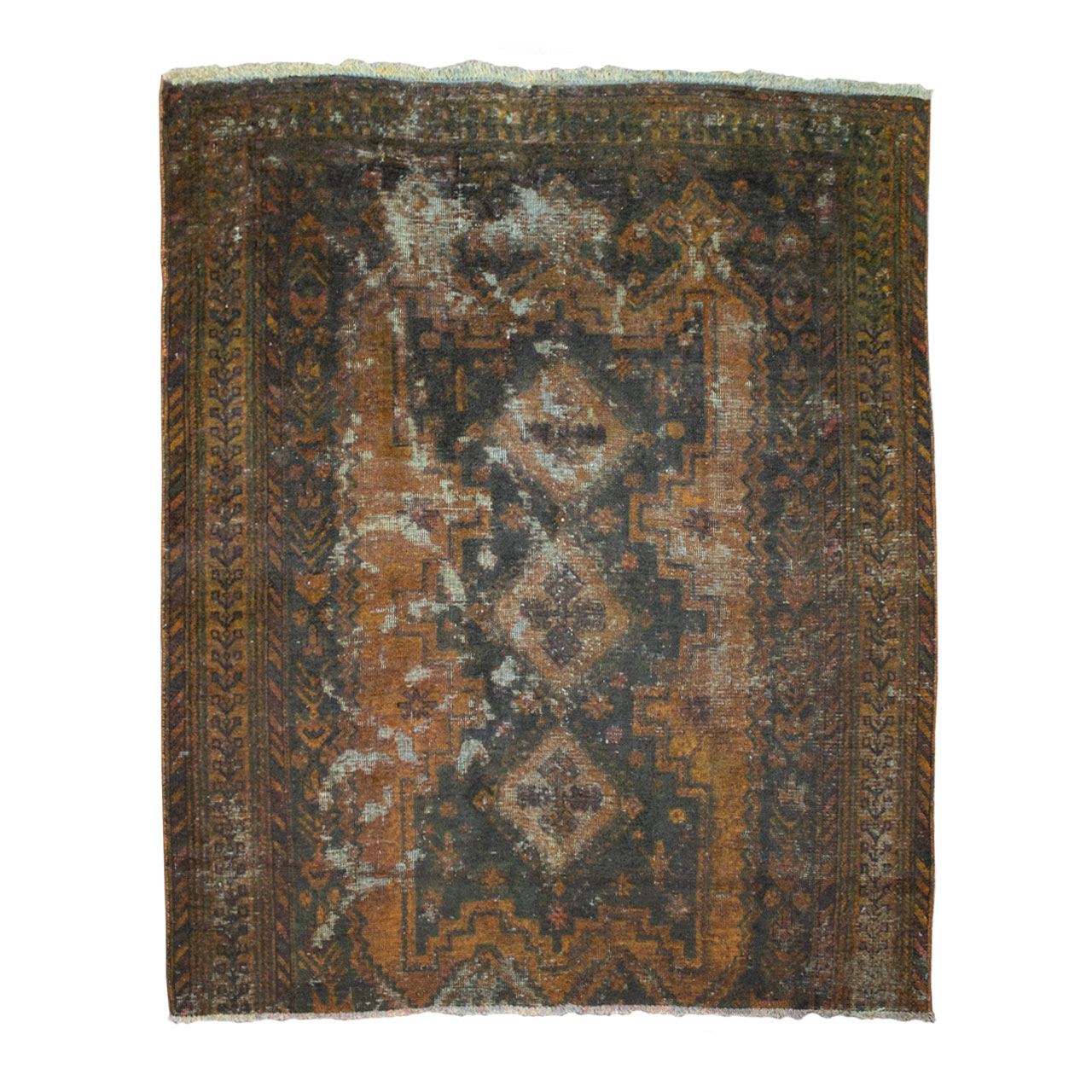 فرش دستبافت رنگ شده دو و نیم متری کد 1183R