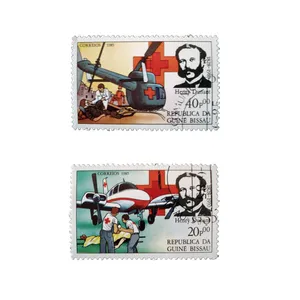 تمبر یادگاری طرح مشاهیر مدل HENRY DUNANT کد B-55 مجموعه 2 عددی