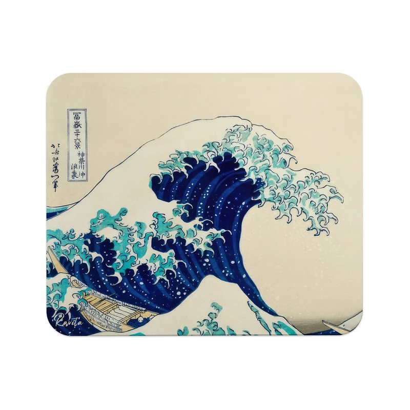 ماوس پد راویتا مدل هوکوسای کد 3549 سایز 24*19 سانتی متر