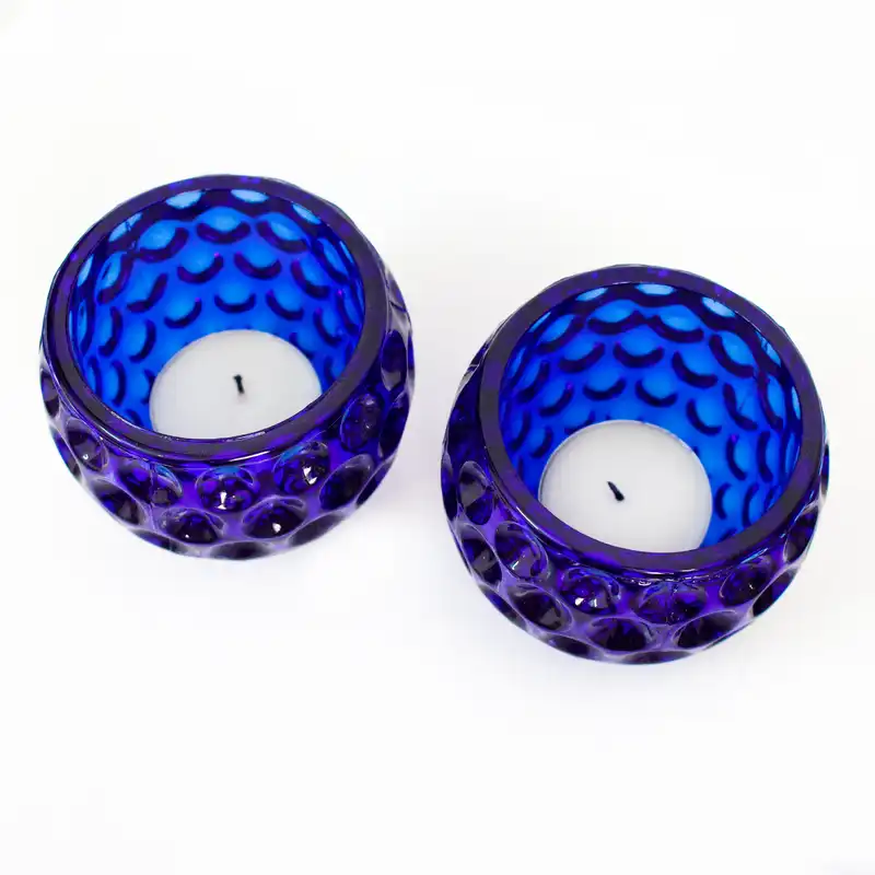 جاشمعی شیشه ای مدل توپی مجموعه 2 عددی