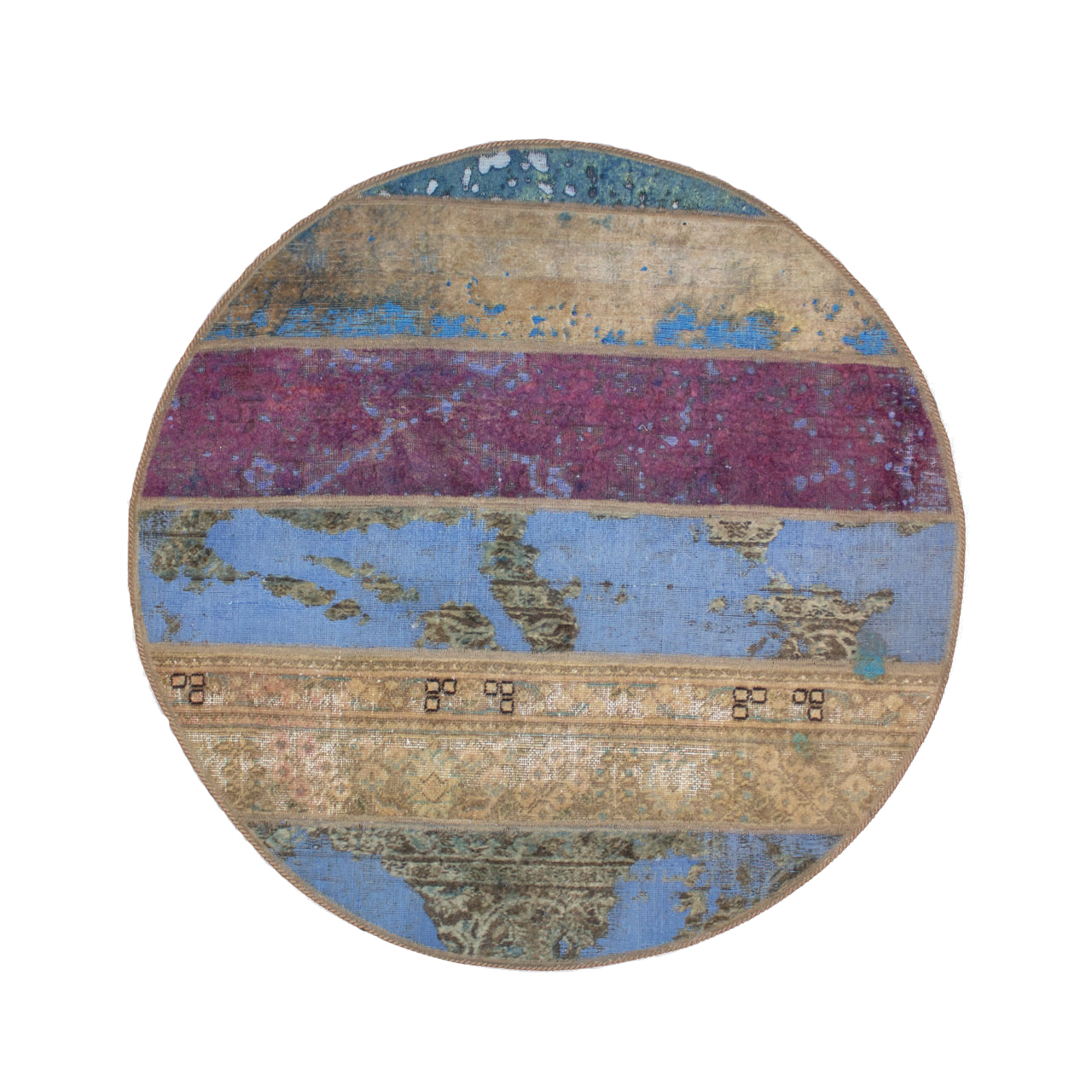 فرش دستبافت رنگ شده یک و نیم متری کد 9806210