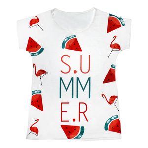 نقد و بررسی تی شرت زنانه مدل Summer Flamingo کد 1209 توسط خریداران