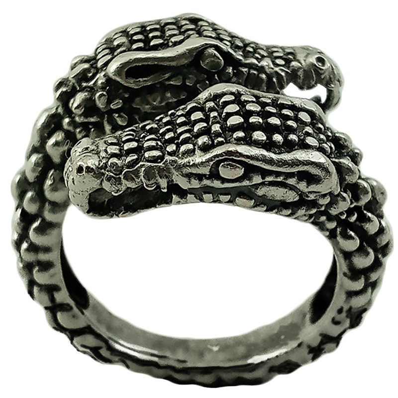 انگشتر مردانه طرح تمساح کد Croco-1