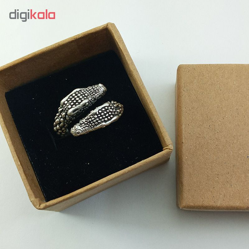 انگشتر مردانه طرح تمساح کد Croco-1