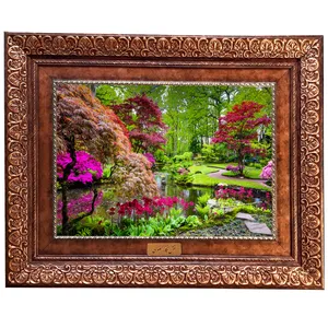 تابلو فرش ماشینی نقش نگار رضوی طرح منظره کد 5546KP