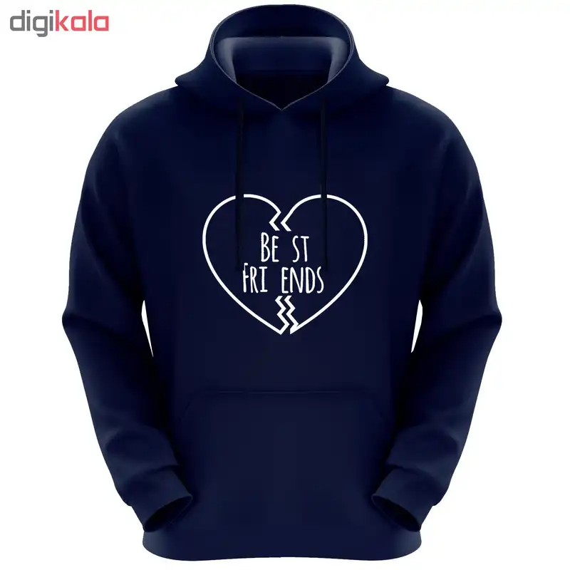 هودی زنانه طرح best friends کد F96 رنگ سرمه ای