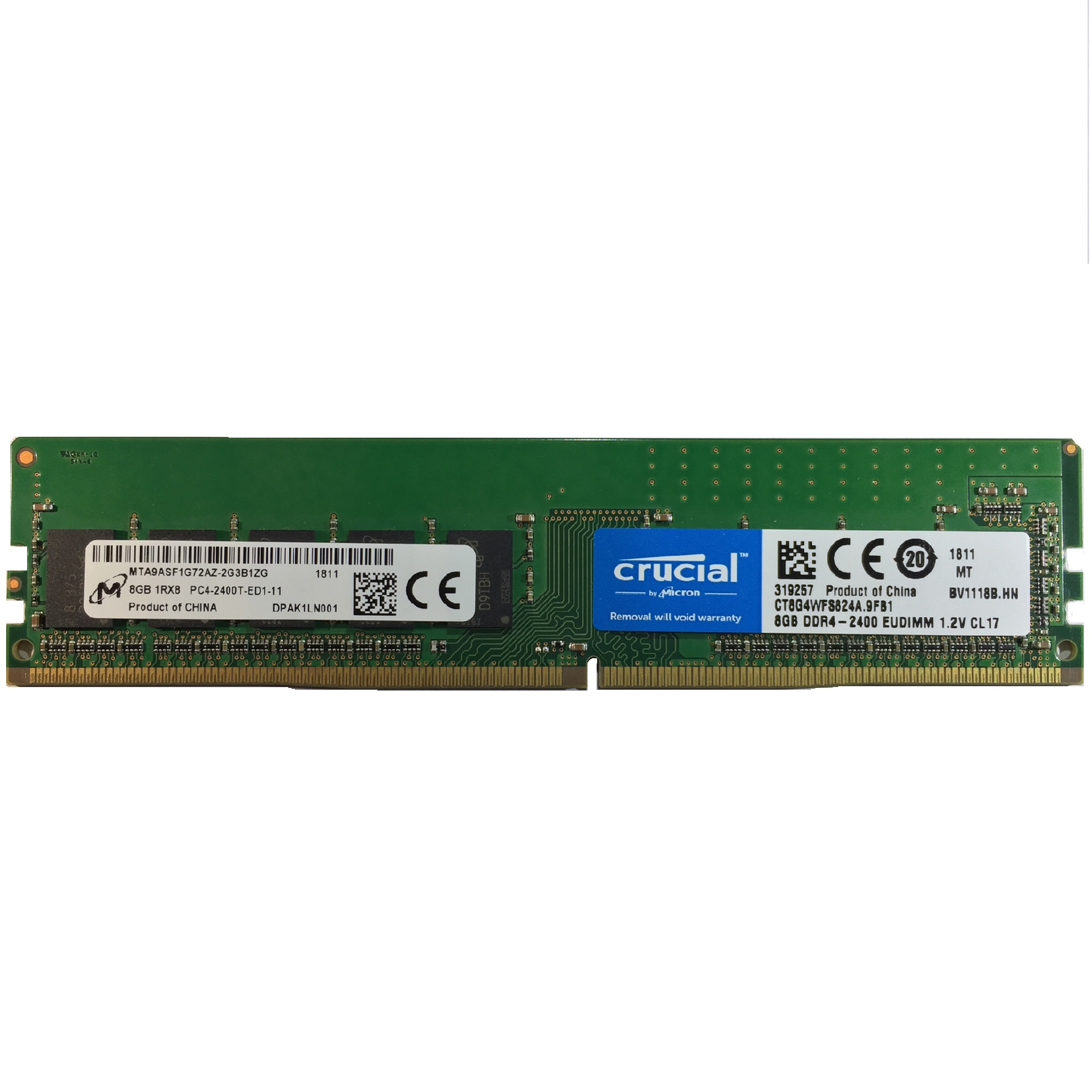 رم سرور DDR4 تک کاناله 2400 مگاهرتز CL17 کروشیال مدل CT8G4WFS824A ظرفیت 8 گیگابایت