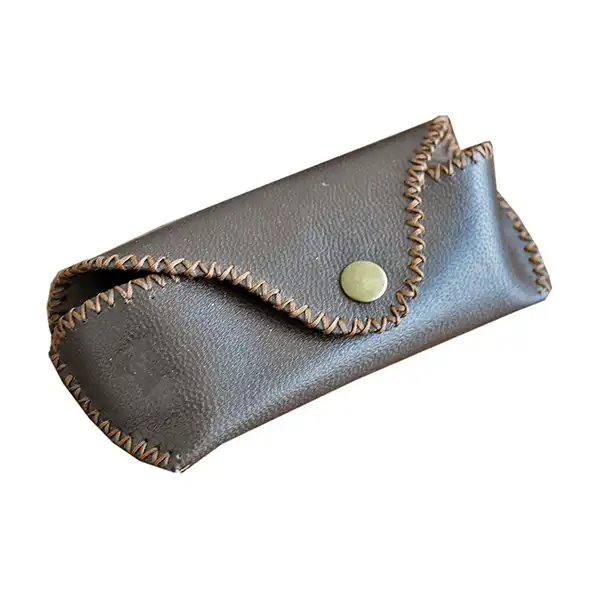 قاب عینک چرم دست دوز طبیعی سی دا