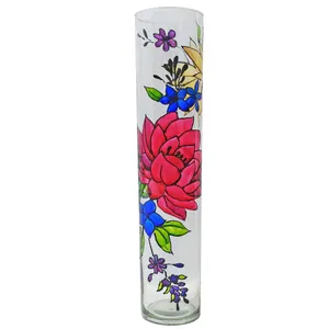 گلدان شیشه ای طرح گل کد 03