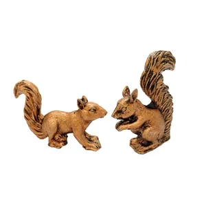 مجسمه فلزی سنجاب کد 01 مجموعه 2 عددی