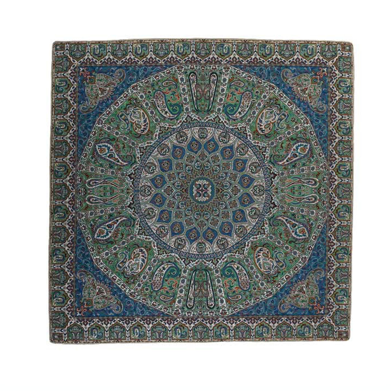 رومیزی ترمه حسینی طرح پارادایس سایز 100 × 100 سانتی‌ متر