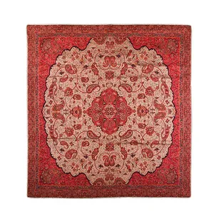 رومیزی ترمه حسینی طرح شاه عباسی سایز 100 × 100 سانتی متر