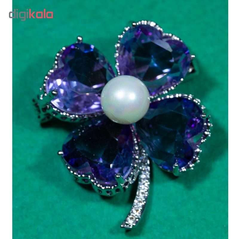 گل سینه زنانه روزینی مدل BR32-1