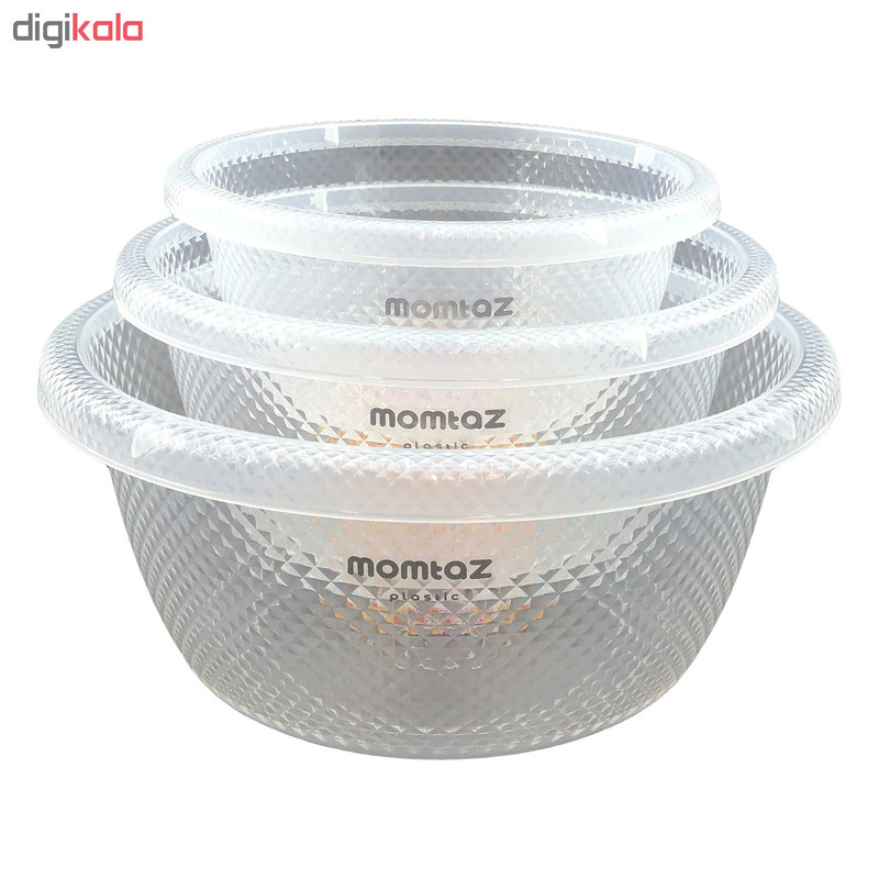 لگن ممتاز پلاستیک مدل الماس مجموعه 3 عددی