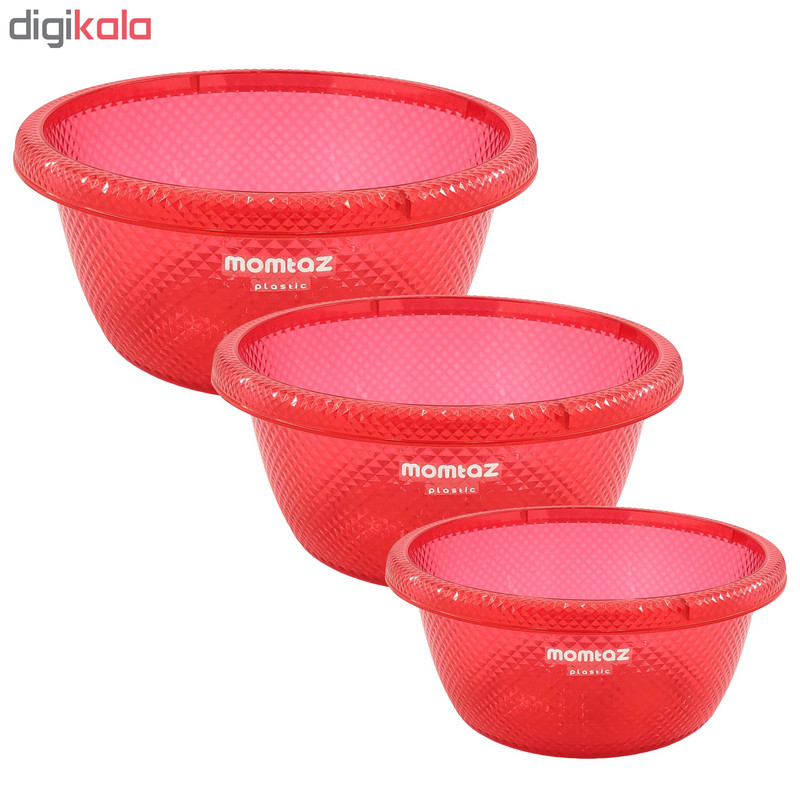 لگن ممتاز پلاستیک مدل الماس مجموعه 3 عددی