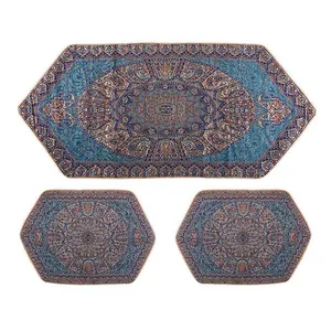 ست 3 تکه رومیزی ترمه طرح پارادایس کد 05-02