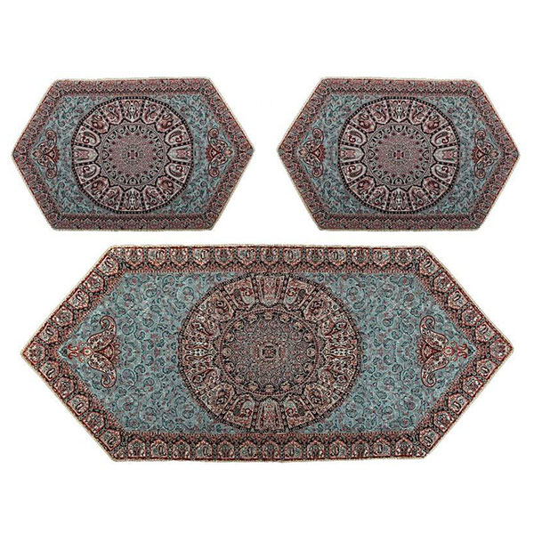 ست 3 تکه رومیزی ترمه طرح پارادایس کد 11-02