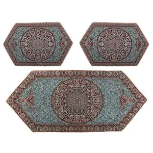 ست 3 تکه رومیزی ترمه طرح پارادایس کد 11-02
