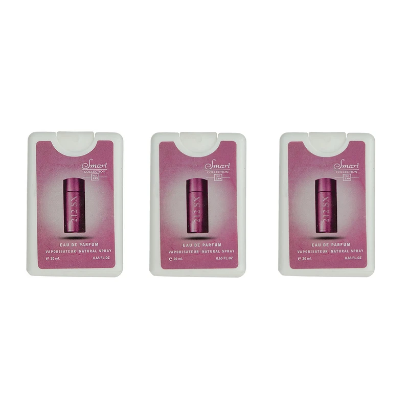 عطر جیبی مردانه اسمارت کالکشن مدل 212SX حجم 20 میلی لیتر مجموعه 3 عددی
