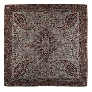رومیزی ترمه حسینی طرح سالار سایز 100 × 100 سانتی‌متر