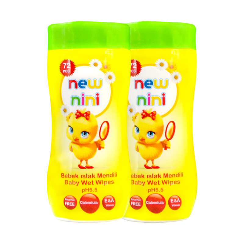 دستمال مرطوب کودک نیو بی بی مدل Calendula مجموعه 2 عددی