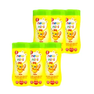 دستمال مرطوب کودک نیو بی بی مدل Calendula مجموعه 6 عددی