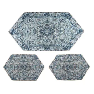 ست 3 تکه رومیزی ترمه طرح سالار کد 05-03 