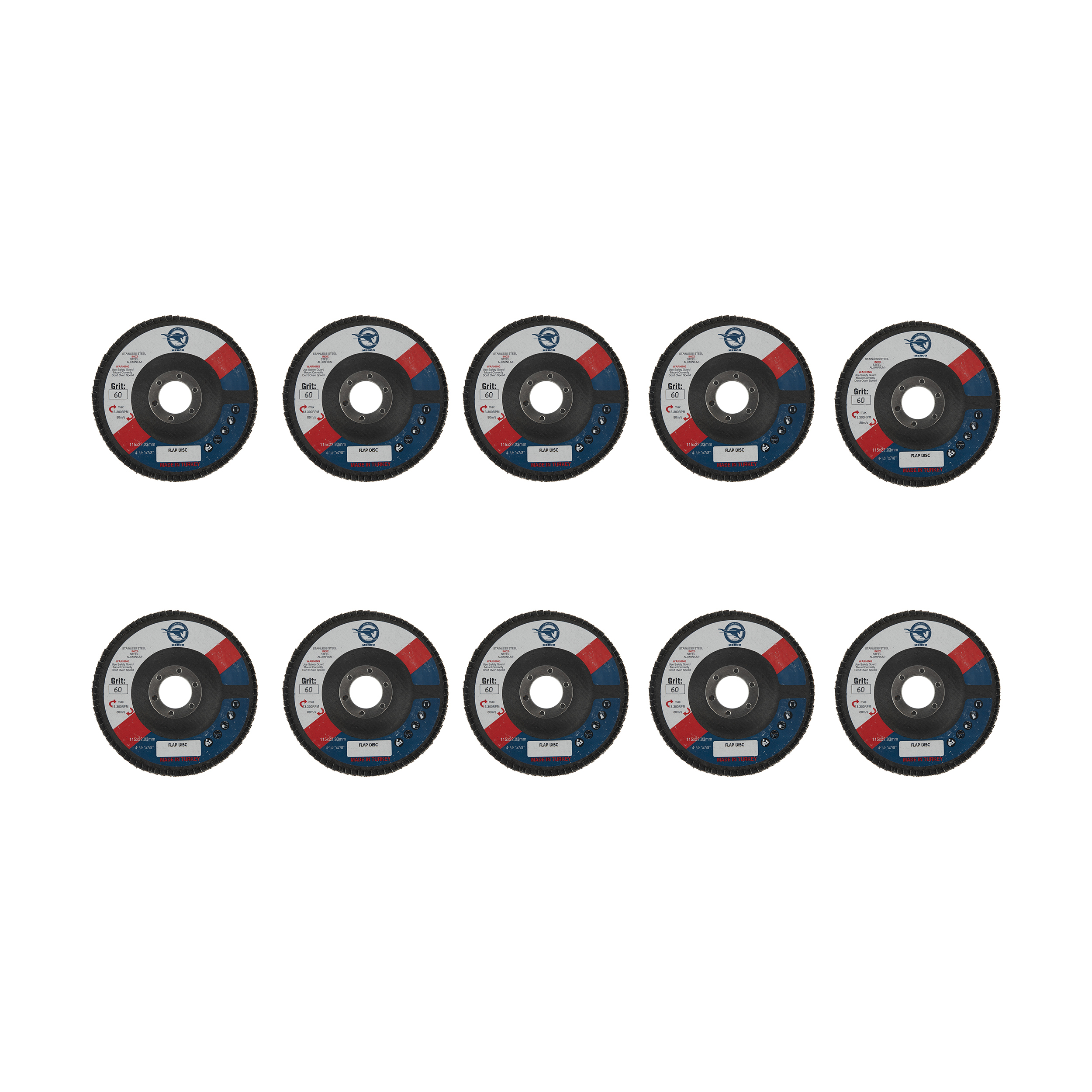مجموعه 10عددی سنباده فلاپ دیسک مدل Z120_11522