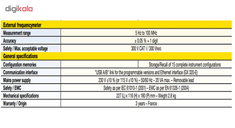 فانکشن ژنراتور متریکس مدل GX310
