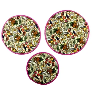 ست دمکنی 3 تکه طرح سبزیجات کد 658