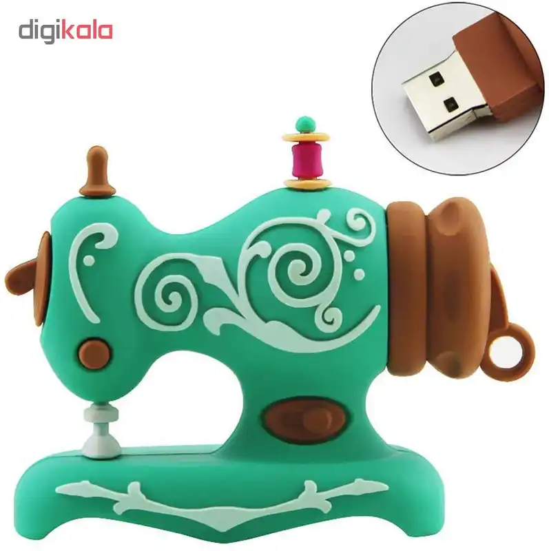 فلش مموری طرح چرخ خیاطی مدل Ul-Pv-SewMechi01 ظرفیت 32 گیگابایت