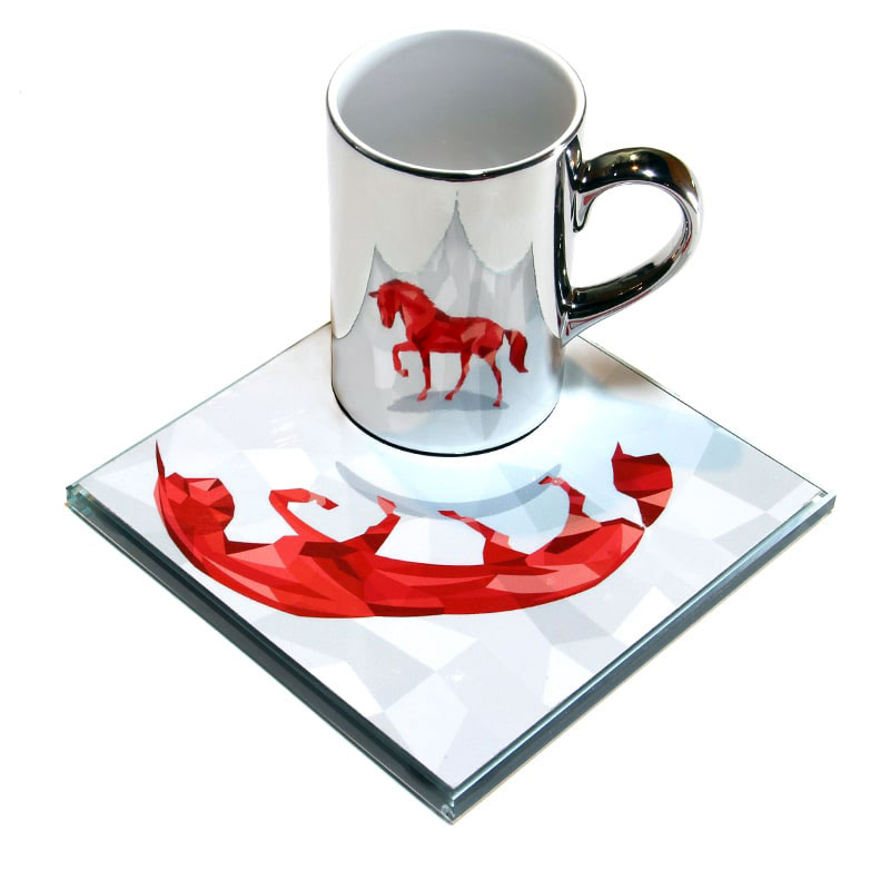عکس ماگ ویداوین مدل Red Horse به همراه زیرلیوانی عکس ماگ ویداوین مدل Red Horse به همراه زیرلیوانی