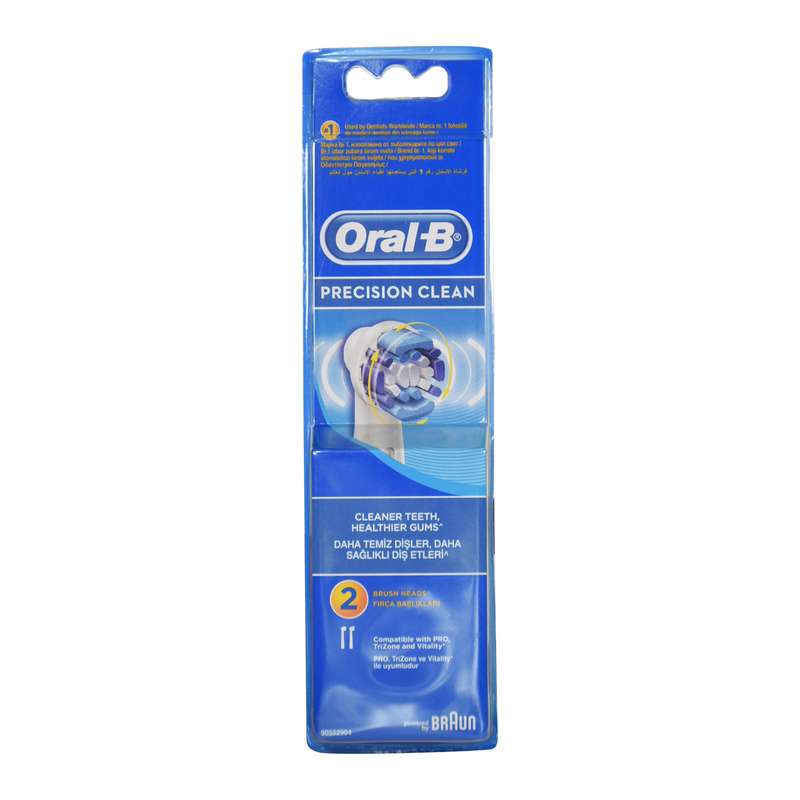 سری یدک مسواک برقی اورال-بی مدل PRECISION CLEAN بسته 2 عددی