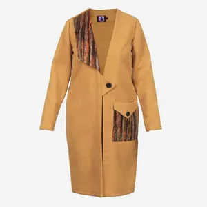 پالتو زنانه نسابانو کد 5110109 رنگ زرد