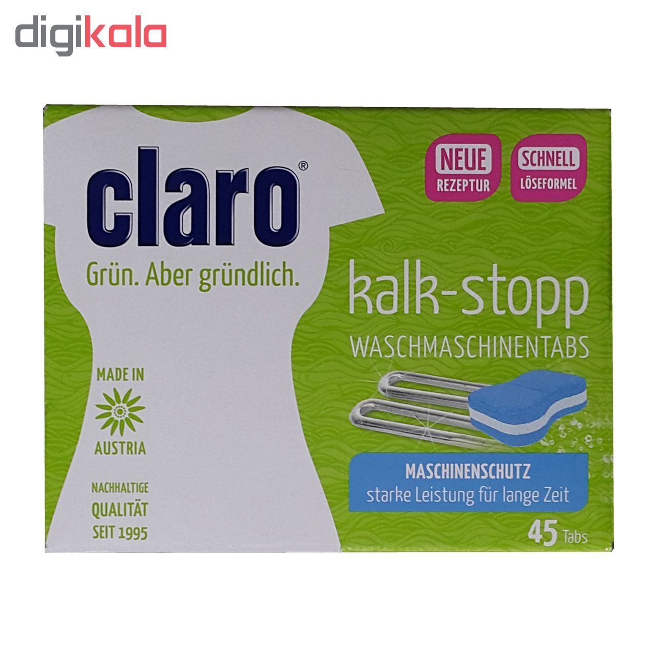 قرص جرم گیر ماشین لباسشویی کلارو مدل Kalk-Stop بسته 45 عددی main 1 1