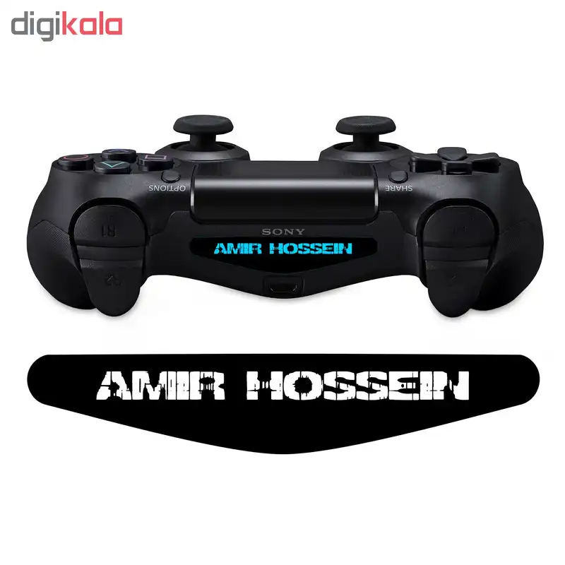 برچسب لایت بار دسته پلی استیشن 4 ونسونی طرح AMIR HOSSEIN