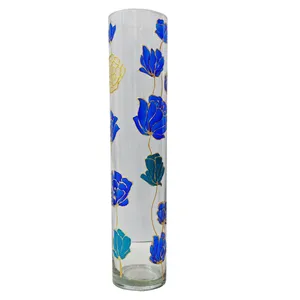 گلدان شیشه ای طرح گل کد 04