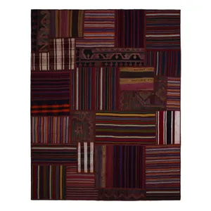 کلاژ گلیم دستبافت سه و نیم متری مدل چهل تکه کد 167