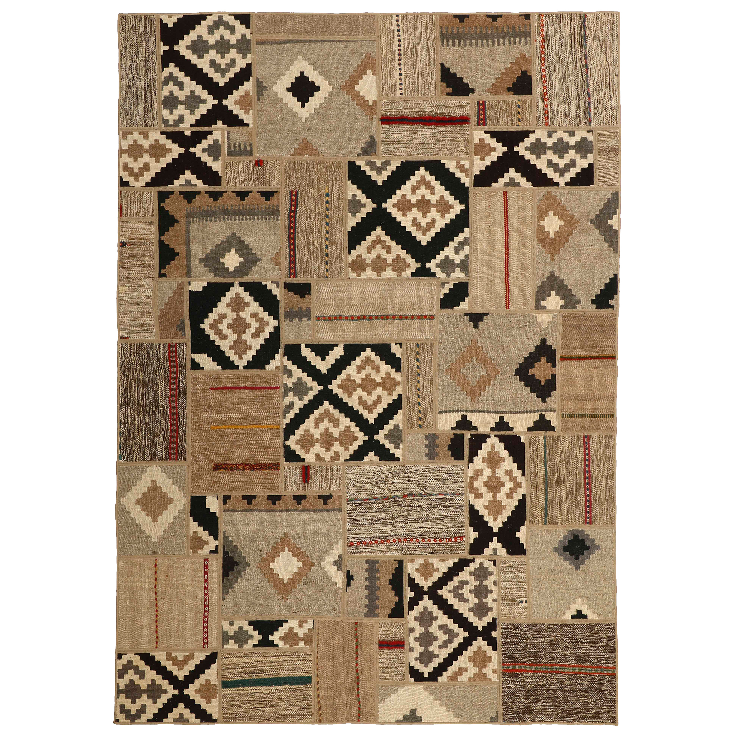 کلاژ گلیم دستبافت سه و نیم متری مدل N2 کد 508750