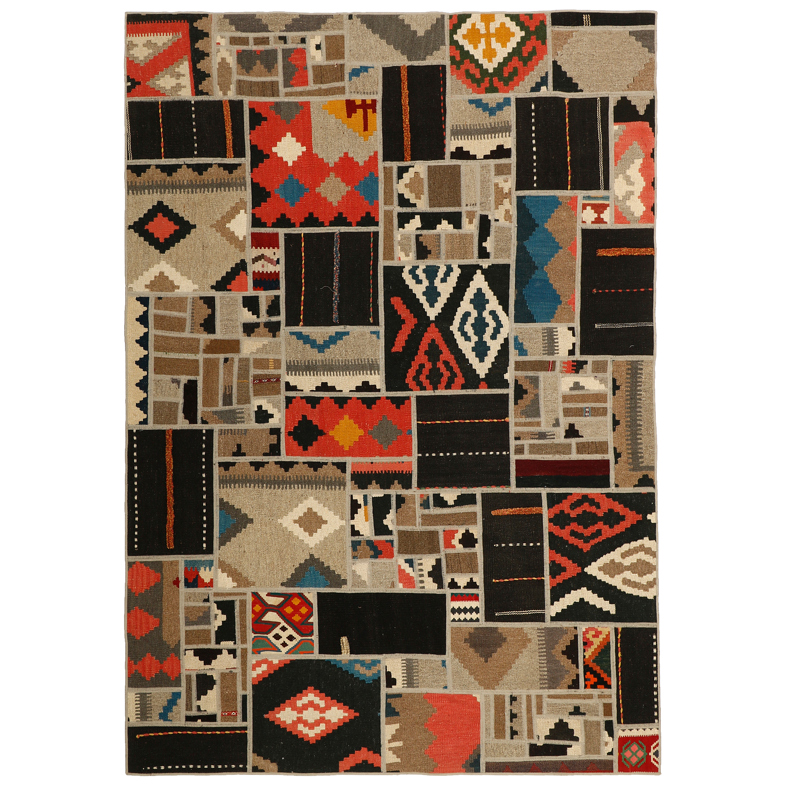 کلاژ گلیم دستبافت سه و نیم متری مدل N2 کد 508752