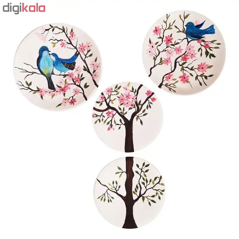 بشقاب سفالی کد D4-A مجموعه چهار عددی