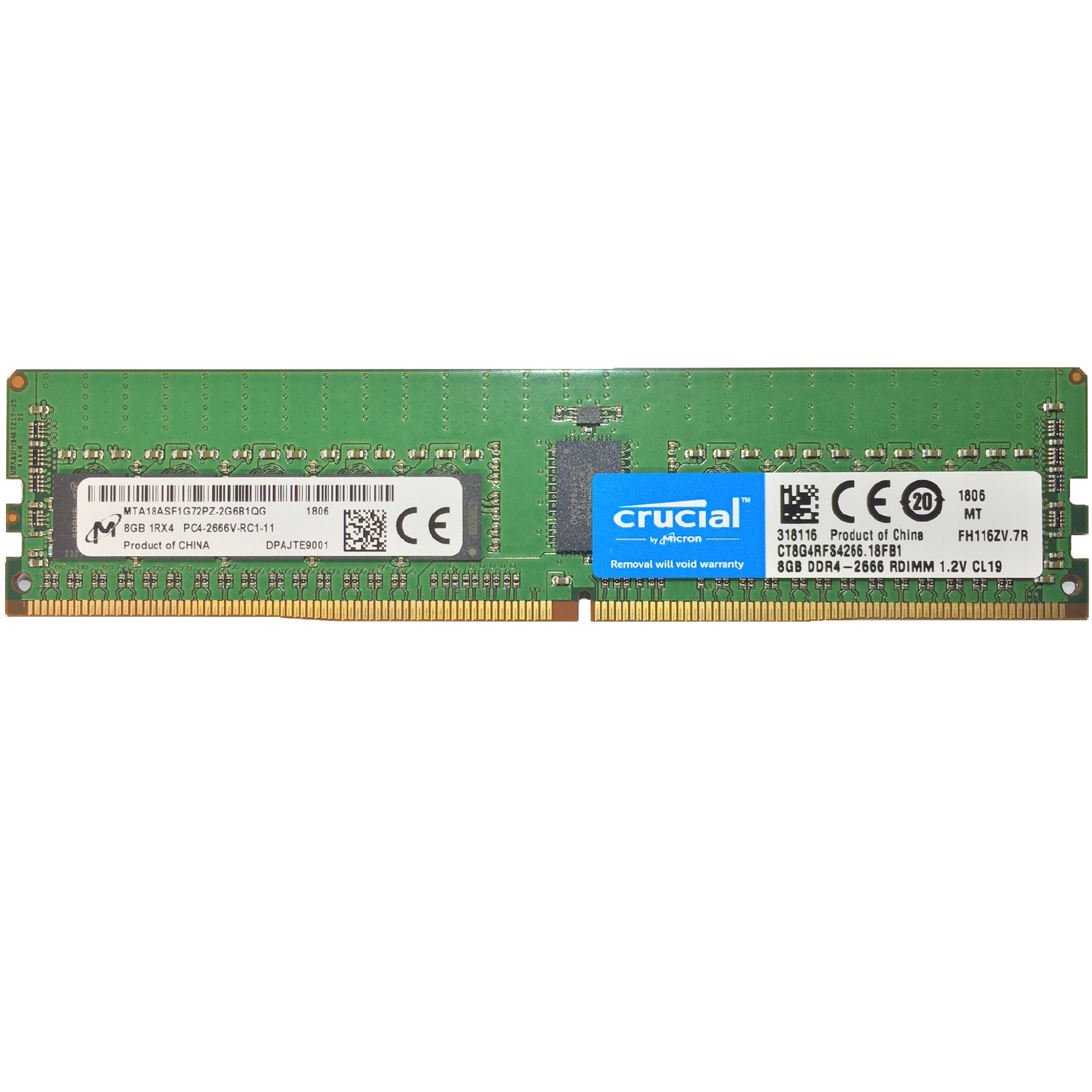 رم سرور DDR4 تک کاناله 2666 مگاهرتز CL19 کروشیال مدل CT8G4RFS4266.18FB1 ظرفیت 8 گیگابایت