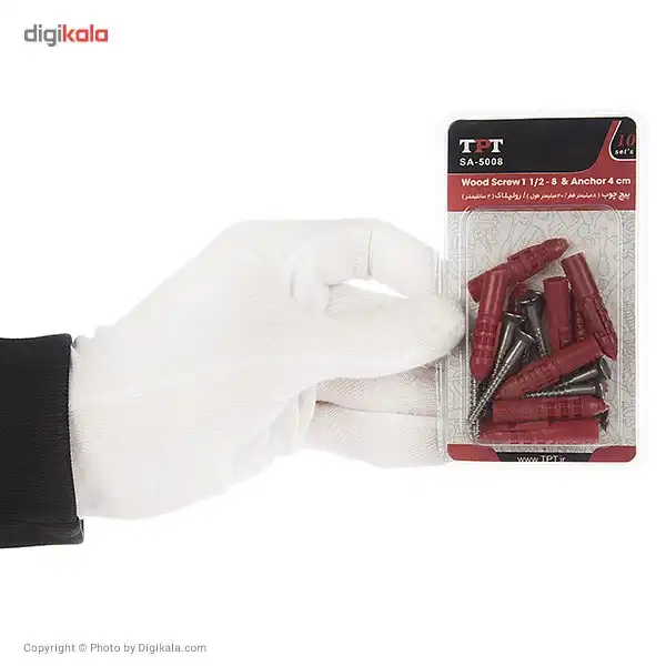 مجموعه 10 عددی پیچ چوب و رولپلاک تی پی تی مدل SA-5008