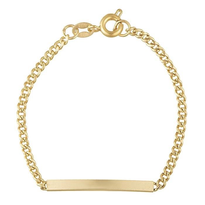 دستبند طلا 18 عیار دخترانه مدل EL01