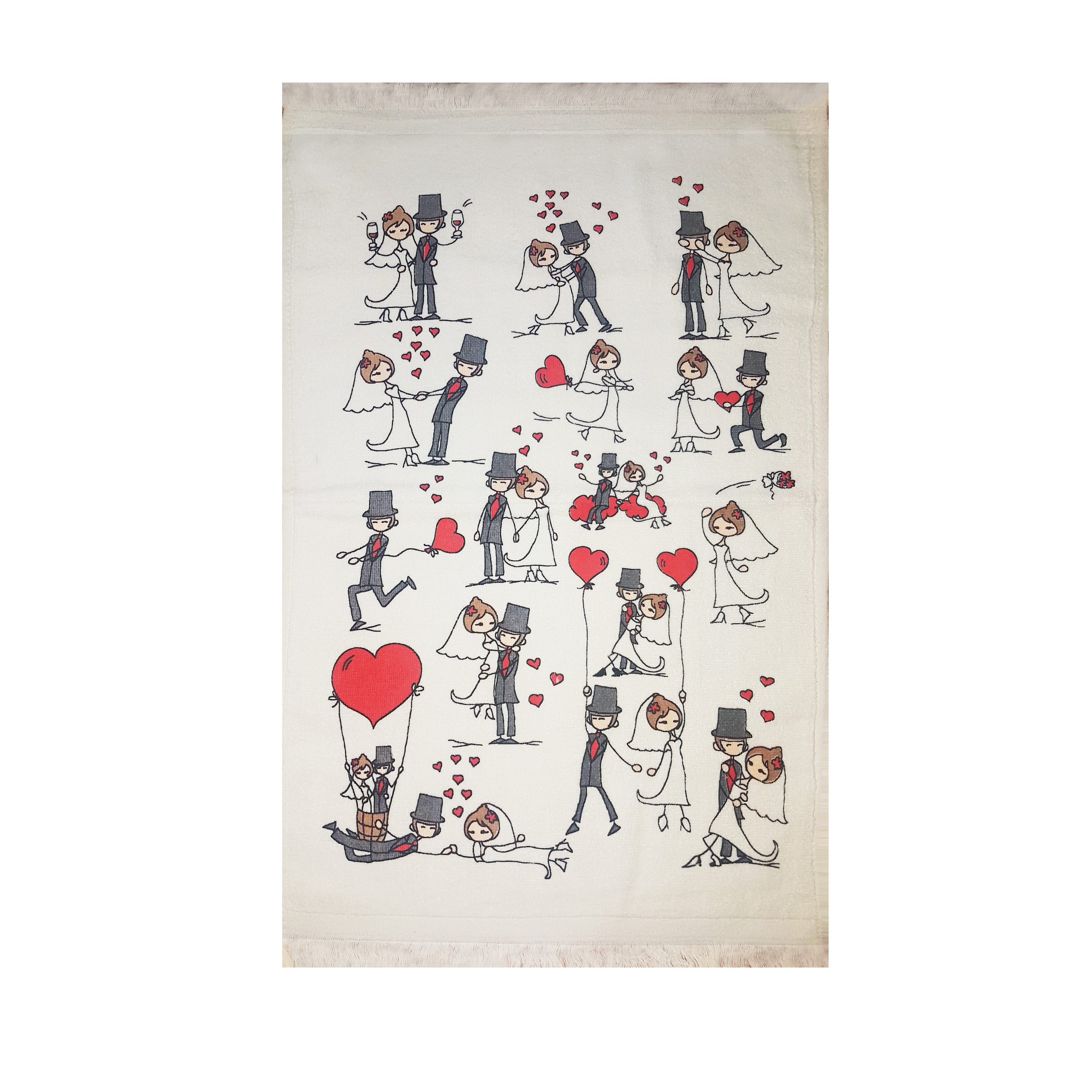 حوله آشپزخانه آکیپک مدل wedding سایز 40x60 سانتی‌متر