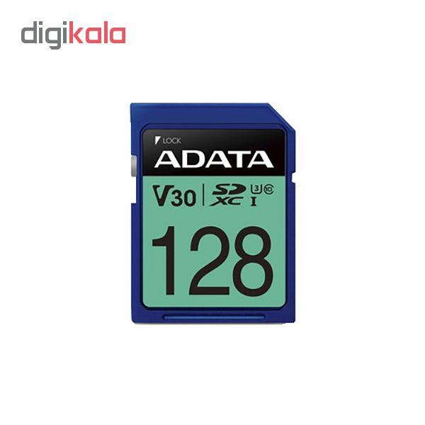 کارت حافظه‌ microSDXC ای دیتا مدل premier pro کلاس 10 استاندارد UHS-I U3 سرعت 100MBps ظرفیت 128 گیگابایت