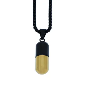 گردنبند مردانه طرح کپسول کد LEG-01
