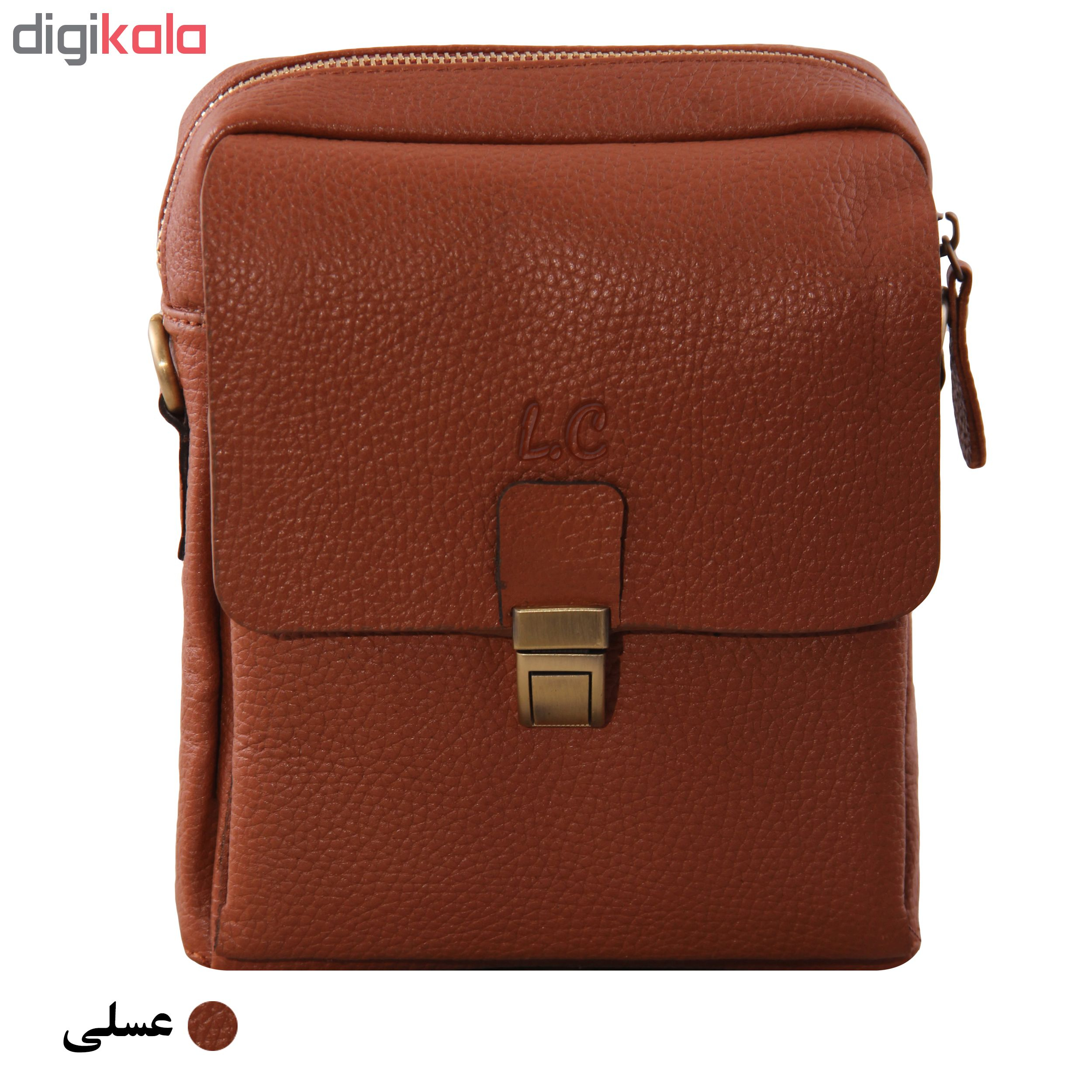 کیف دوشی مردانه شهر چرم کد H108